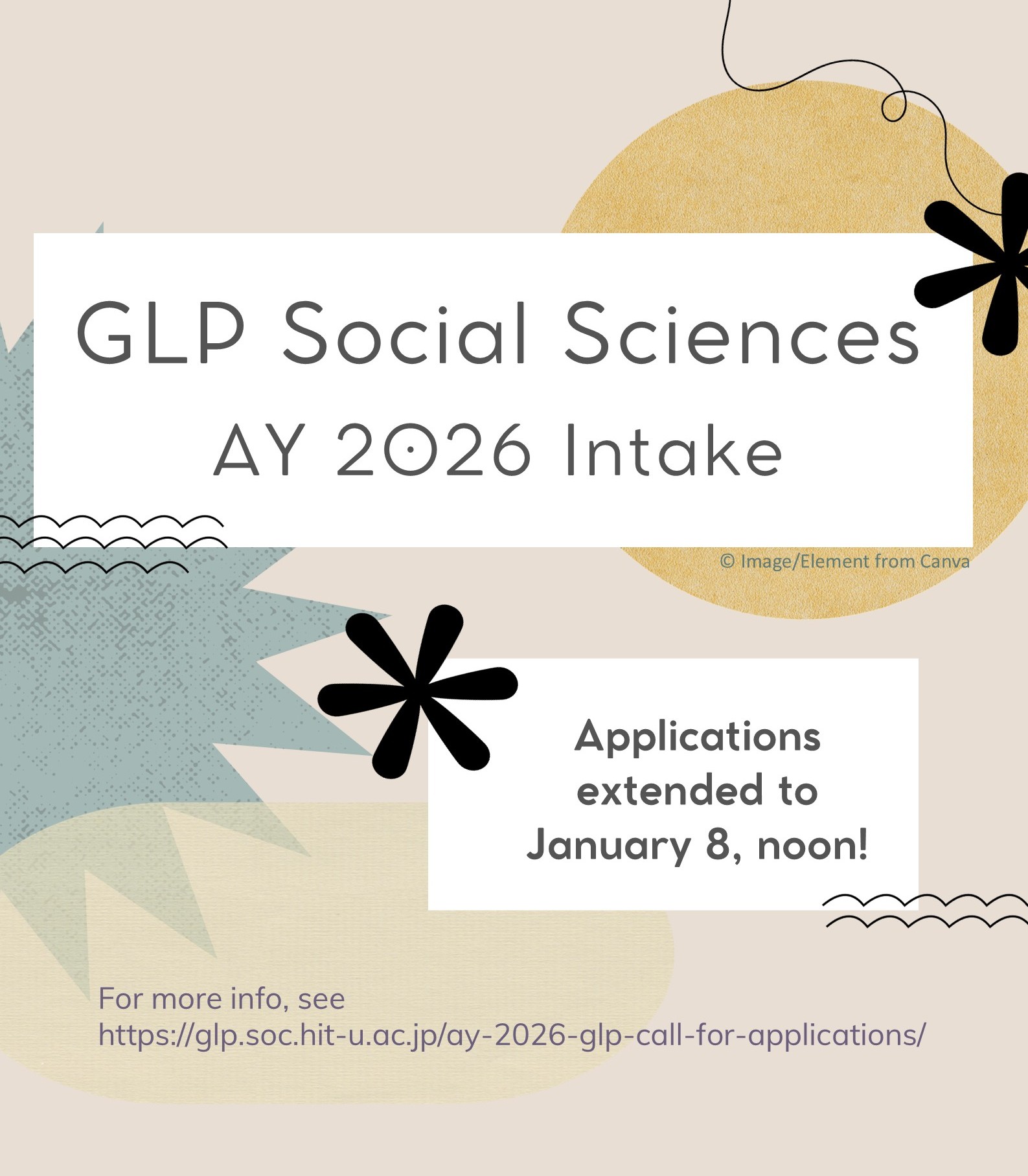 Applications for AY 2026 Intake Extended to January 8 (noon)